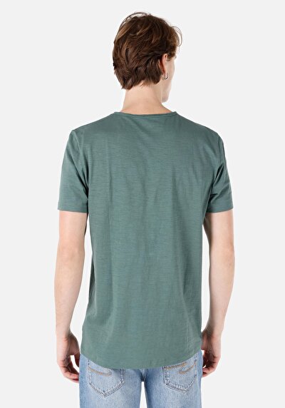 Image de T-shirt À Manches Courtes Vert Regular Fit  Homme