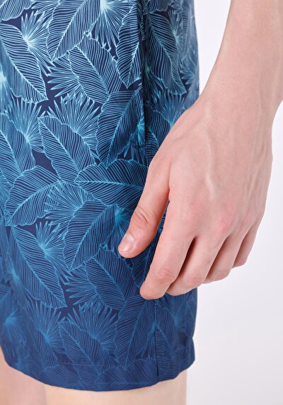 Image de Short De Bain Marine Slim Fit Doublé Homme