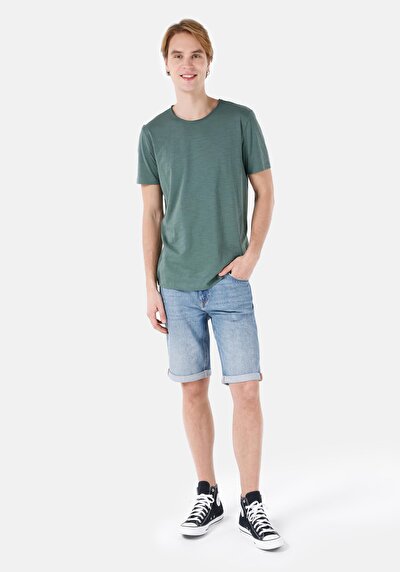 Image de T-shirt À Manches Courtes Vert Regular Fit Homme