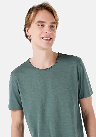 Image de T-shirt À Manches Courtes Vert Regular Fit Homme