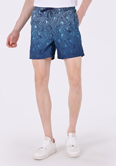 Image de Short De Bain Marine Slim Fit Doublé Homme