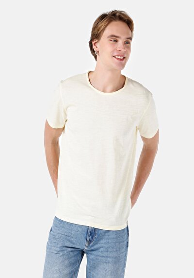 Image de T-shirt À Manches Courtes Jaune Regular Fit Homme