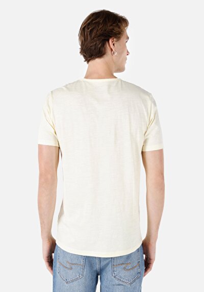 Image de T-shirt À Manches Courtes Jaune Regular Fit Homme