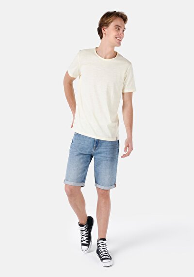 Image de T-shirt À Manches Courtes Jaune Regular Fit Homme
