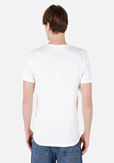 Image de T-shirt À Manches Courtes Blanc Regular Fit Homme