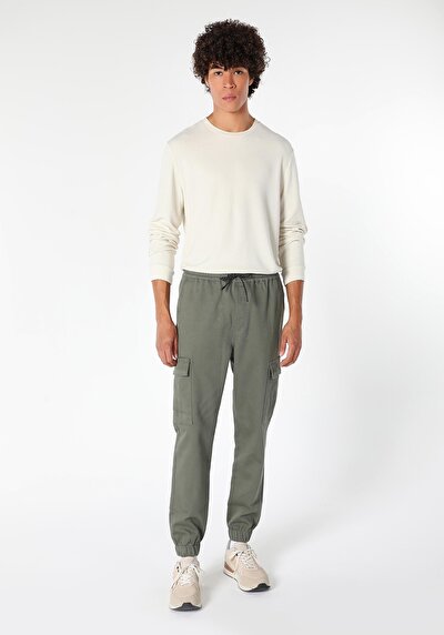 Afficher les détails de Pantalon Kaki Lastikli  En  Slim Fit Homme