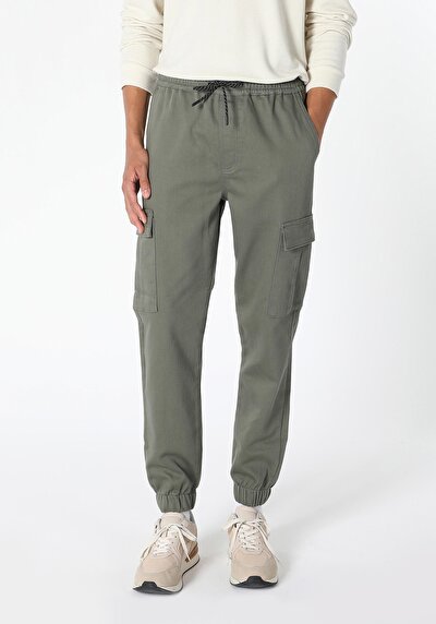 Afficher les détails de Pantalon Kaki Lastikli  En  Slim Fit Homme