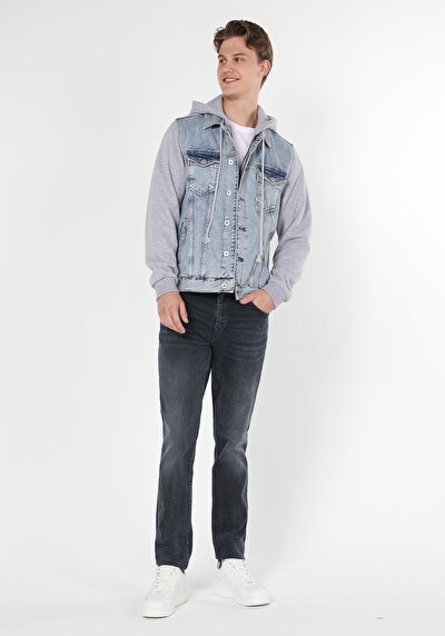 Image de 041 Danny Pantalon Bleu Foncé Slim Leg En Slim Fit Homme