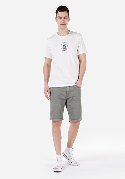 Image de Short Vert Regular Fit Homme