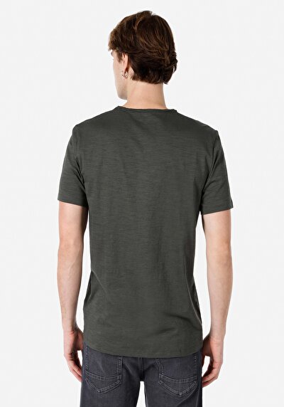 Image de T-shirt À Manches Courtes Vert Regular Fit  Homme