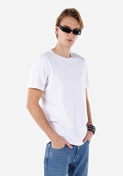 Image de T-shirt À Manches Courtes Blanc Regular Fit  Homme