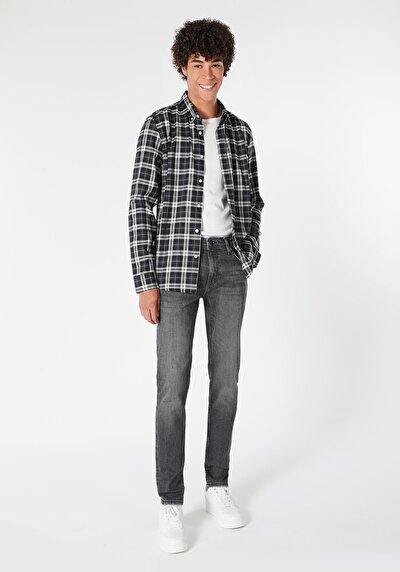 Image de 041 Danny Pantalon Noir Slim Leg En Slim Fit Homme
