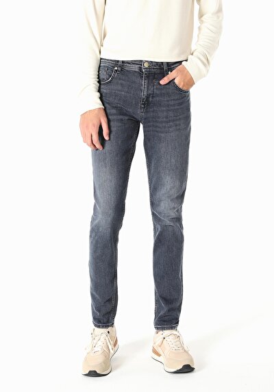 Image de 041 Danny Pantalon Bleu Foncé Slim Leg  En  Slim Fit Homme