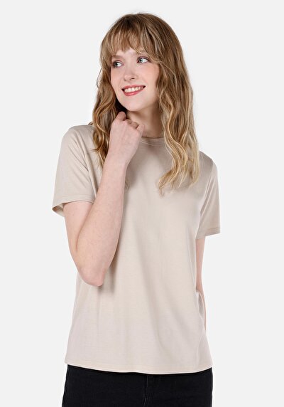 Image de T-shirt À Manches Courtes Marron Regular Fit Femme