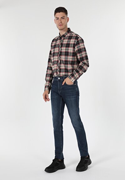 Image de 041 Danny Pantalon Bleu Foncé Slim Leg  En  Slim Fit Homme
