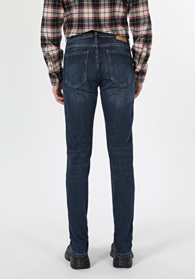 Image de 041 Danny Pantalon Bleu Foncé Slim Leg En Slim Fit Homme