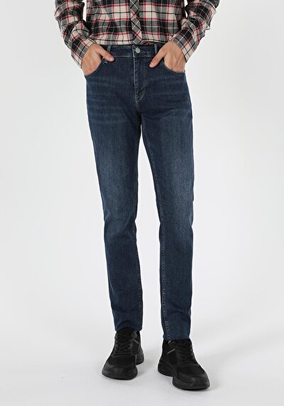 Image de 041 Danny Pantalon Bleu Foncé Slim Leg  En  Slim Fit Homme