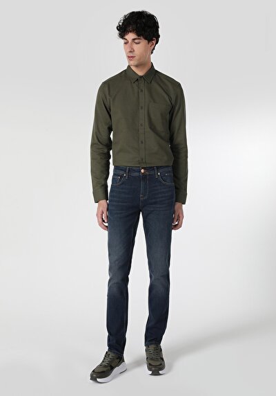 Image de 044 Karl Pantalon Denim Straight Leg En Straight Fit Homme
