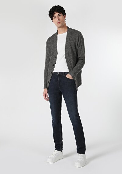 Image de 044 Karl Pantalon Marine Straight Leg  En  Straight Fit Homme