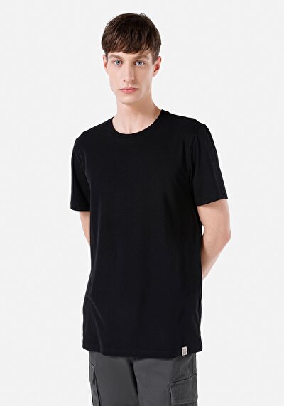 Afficher les détails de T-shirt À Manches Courtes Noir Regular Fit  Homme