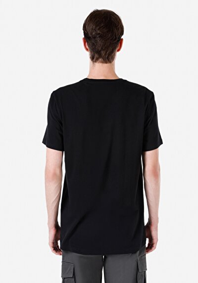 Afficher les détails de T-shirt À Manches Courtes Noir Regular Fit  Homme