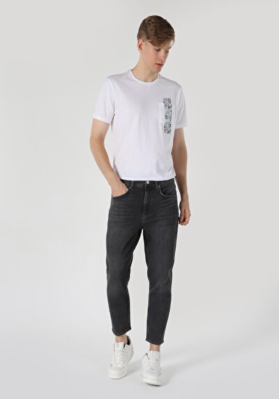 Image de 039 Lucas Pantalon Bleu En Carrot Fit Homme