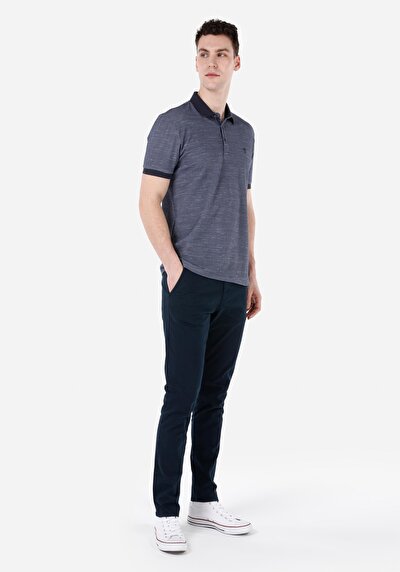 Image de Pantalon  Straight Leg Medium Rise En Gabardine Slim Fit Homme