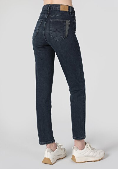 Image de 703 Carla Pantalon Bleu   En  Slim Fit Femme