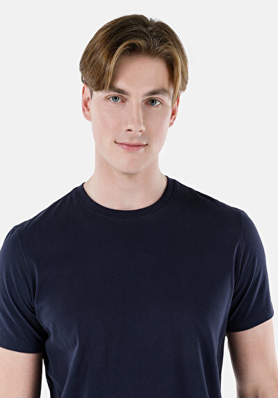 Afficher les détails de T-shirt À Manches Courtes Marine Regular Fit  Homme