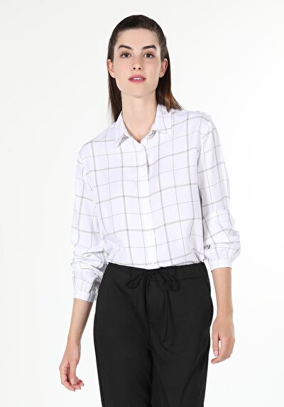 Afficher les détails de Chemise À Manches Longues Blanc    Femme