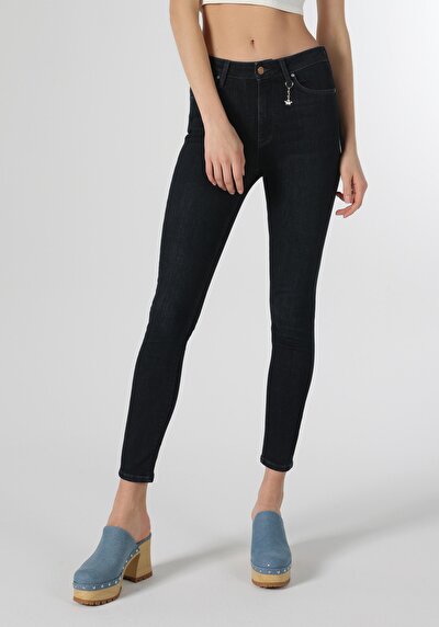 Image de 759 Lara Pantalon Bleu En Skinny Fit Femme