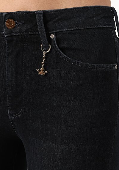 Afficher les détails de 759 Lara Pantalon Bleu   En  Skinny Fit Femme