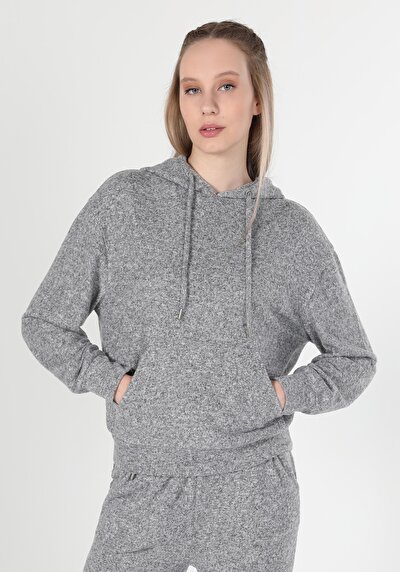 Image de T-shirt À Manches Longues Gris Regular Fit  Femme