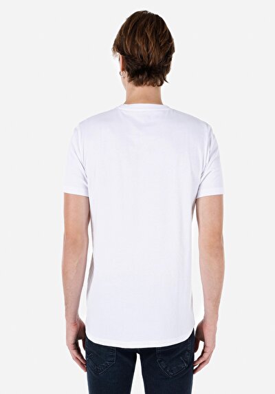 Image de T-shirt À Manches Courtes Blanc Regular Fit Homme