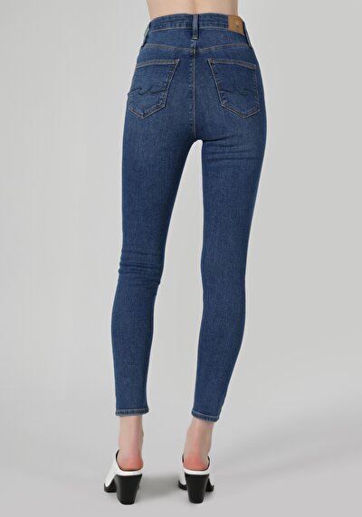 Image de 760 Diana Pantalon Bleu En Skinny Fit Femme