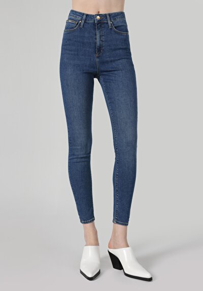 Image de 760 Diana Pantalon Bleu En Skinny Fit Femme