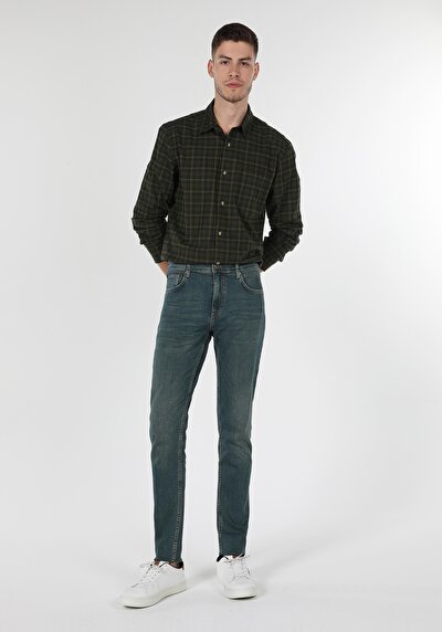 Image de 041 Danny Pantalon Vert Slim Leg  En  Slim Fit Homme
