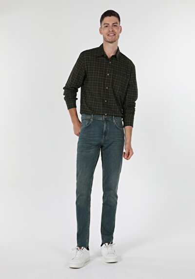 Image de 041 Danny Pantalon Vert Slim Leg En Slim Fit Homme