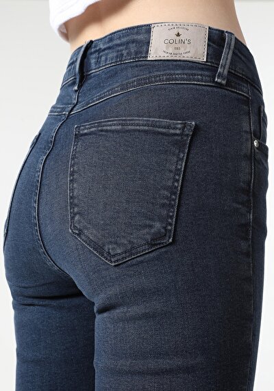 Afficher les détails de 759 Lara Pantalon Bleu Skinny  Leg  En  Skinny Fit Femme