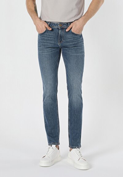 Image de 044 Karl Pantalon Bleu Straight Leg  En  Straight Fit Homme