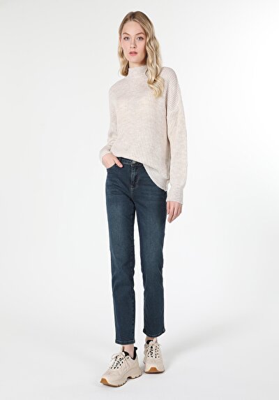 Image de 703 Carla Pantalon Bleu En Slim Fit Femme