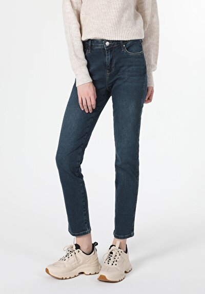 Image de 703 Carla Pantalon Bleu En Slim Fit Femme