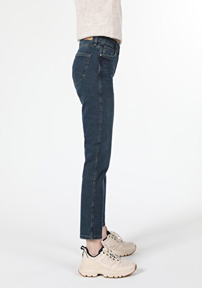 Image de 703 Carla Pantalon Bleu   En  Slim Fit Femme