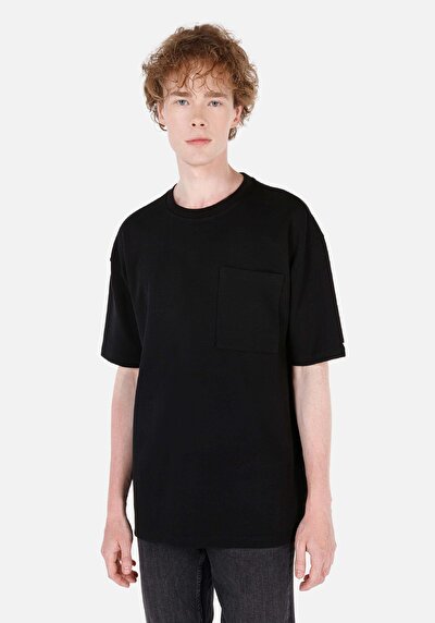 Image de T-shirt À Manches Courtes Noir Comfort Fit Homme