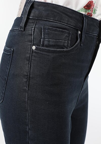 Image de 760 Diana Pantalon Bleu Foncé   En  Skinny Fit Femme