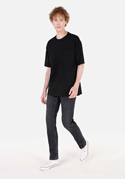 Image de T-shirt À Manches Courtes Noir Comfort Fit Homme