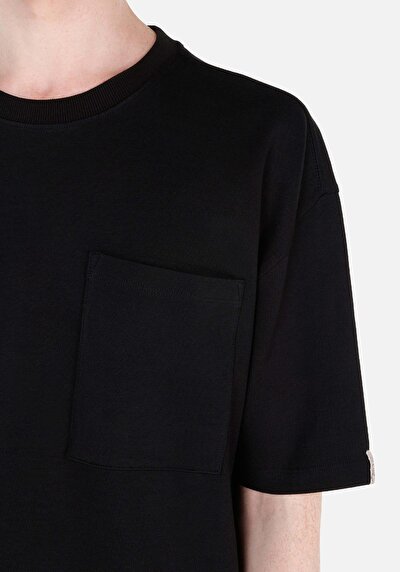 Afficher les détails de T-shirt À Manches Courtes Noir Comfort Fit  Homme