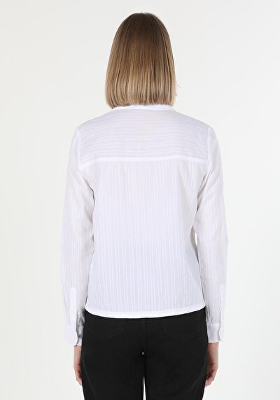 Image de Chemise À Manches Longues Blanc Femme