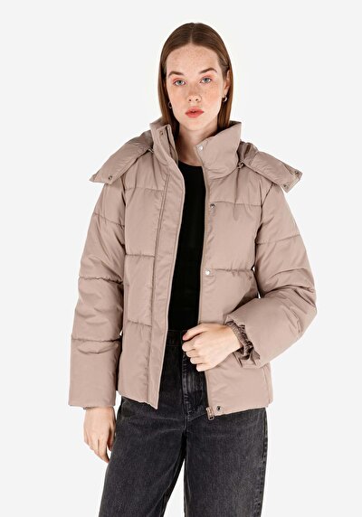 Image de Veste Beige Regular Fit Manches Longues Polyester Femme