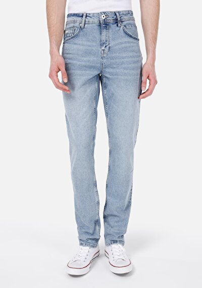 Image de 044 Karl Pantalon Bleu   En  Straight Fit Homme